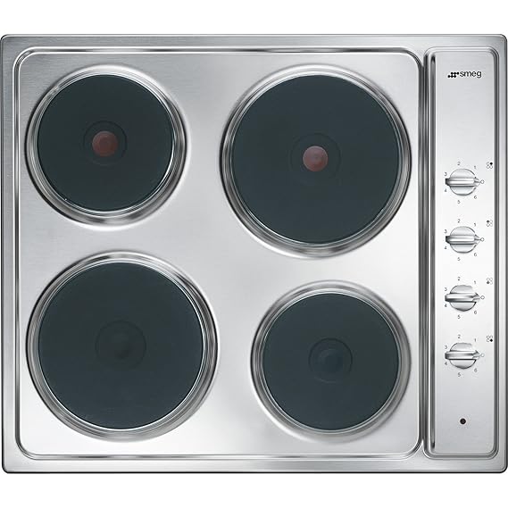 Smeg SE435S Hob (BuiltIn, Electric, Stainless Steel, Knobs) Amazon.co