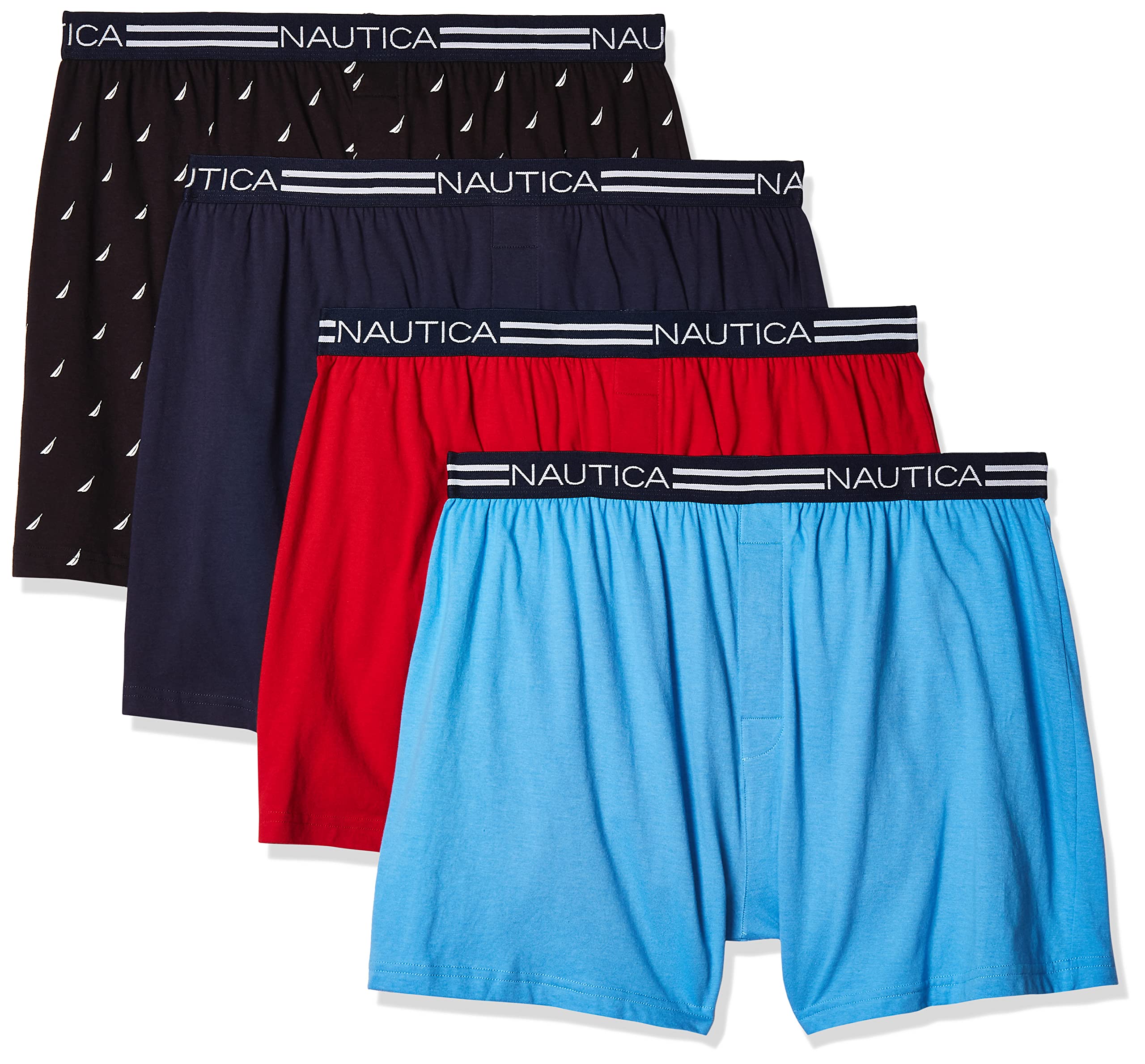 Photo 1 of Nautica Men's 4 Pack Classic Cotton Loose Knit Boxer