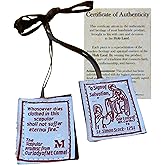 The Original Brown Scapular of Our Lady of Mount Carmel, Sign of Salvation | Catholic Necklace, Handmade and Blessed in the Holy Land (Haifa) with Certificate of Authenticity