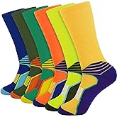 JOYNÉE Mens Athletic Performance Crew Socks for Running and Training 6 Pack