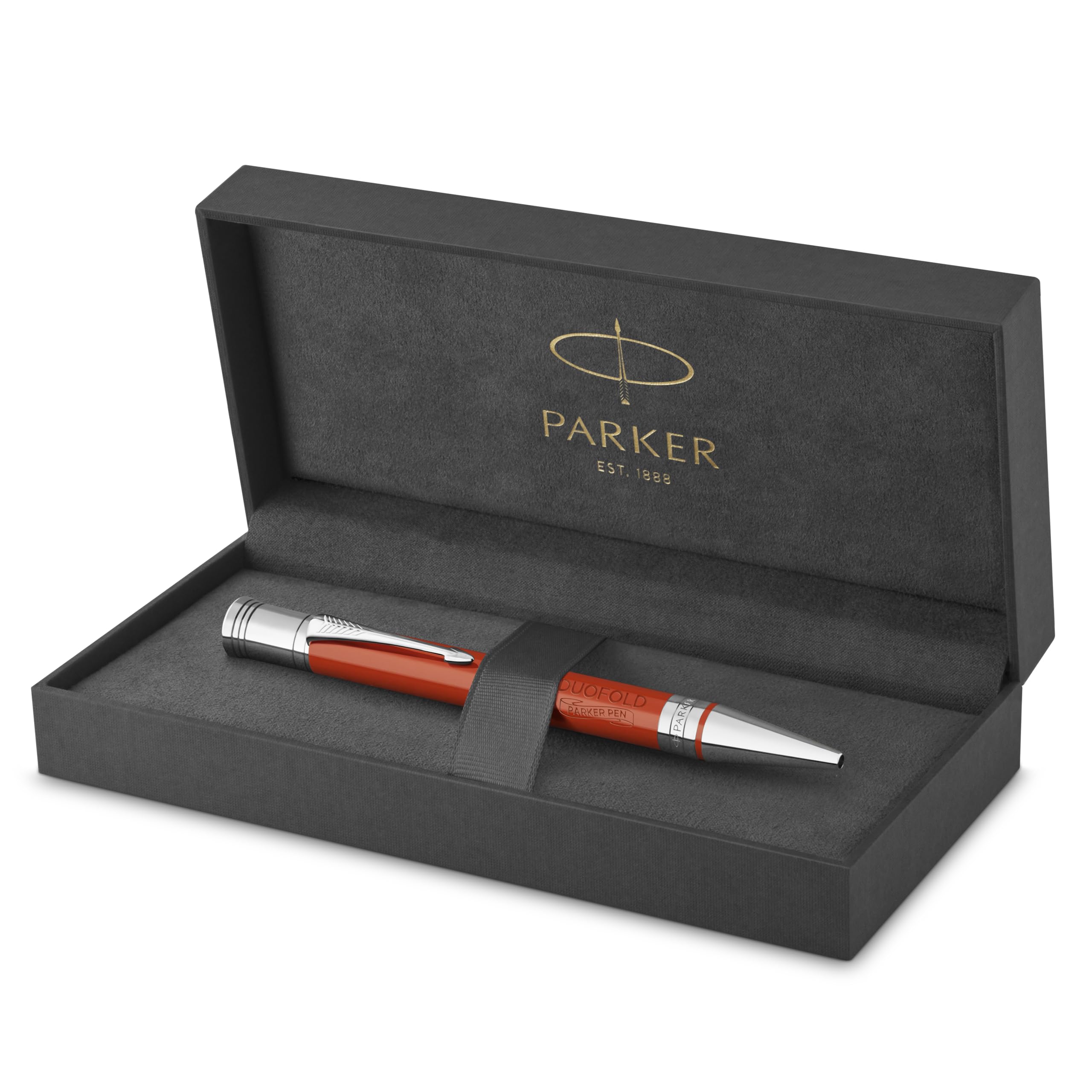 Parker Duofold Ballpoint Pen | Classic Big Red Vintage | Medium Point Black Ink Refill | Premium Gift Box