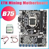 Lodokdre B75 ETH Mining Motherboard G6XX CPU LGA1155 12 PCIE USB MSATA DDR3 view 7