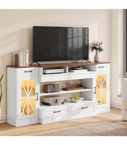 ホワイトストーブ クリスタルデジタルディスプレイ Amazon.com: YITAHOME TV Stand for 75/80 Inch TV, Entertainment