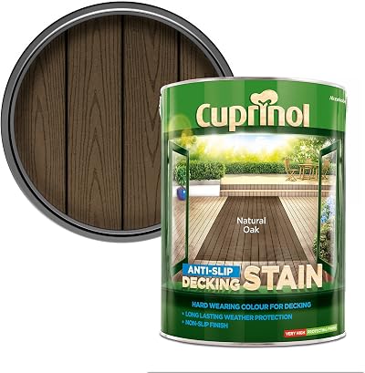 Cuprinol Anti-Slip Decking Stain Exterior Woodcare Natural Oak 2 coats