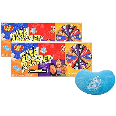 UJelly Belly Jelly Beans Bean Boozled 5th Edition Jelly Beans Spinner Game Box, Gluten Free 3.5 Ounce ( Pack of 2 ) - kunye noJelly Belly Emoji Mini Plush Toy