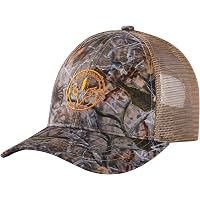 Oversize Trucker Hat - Large Size Mesh Baseball Cap With American Flag, Fishing & Hunting Design For Big Heads (L/XL/XXL)