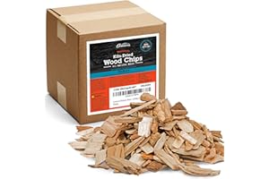 Camerons All Natural Hickory Wood Chips for Smoker -420 Cu. In. Box, Approx 5 Pounds- Kiln Dried Coarse Cut BBQ Grill Wood Chips for Smoking Meat - Barbecue Smoker Accessories - Grilling Gifts for Men