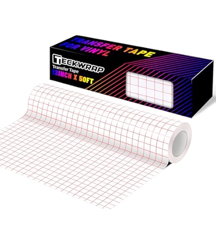 Amazon.com: TECKWRAP Clear Vinyl Transfer Paper Tape Roll - 12
