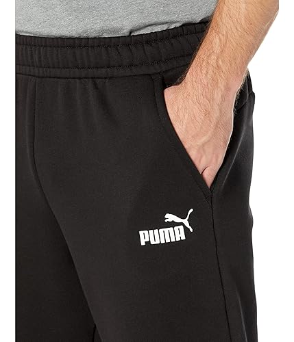 PUMA mens Essentials Fleece Sweatpants, Cotton Black, Medium US in