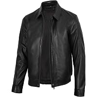 Decrum Black Leather Jacket Men - Men's Leather Jackets | [1103531