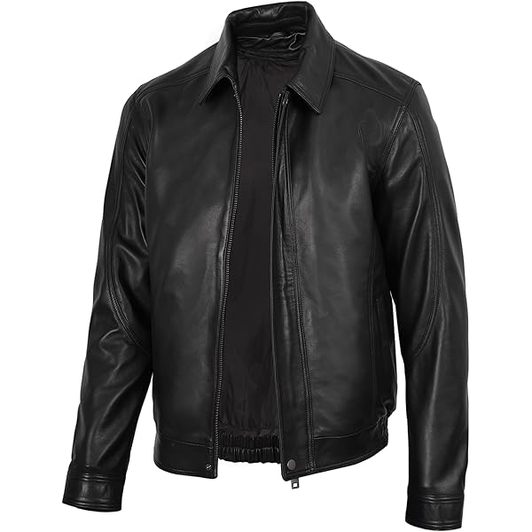 Decrum Mens Black Leather Jacket - Mens Fall Jacket | [1100071