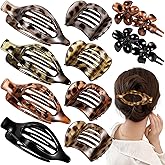 Obeoby 10 Pcs Flat Hair Clips for Women, 3 Styles French Flat Claw Clips for Thin Thick Hair, Medium Duckbill No Slip Hair Accessories Barrettes Girls(Tortoiseshell)