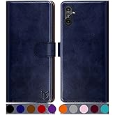 SUANPOT for Samsung Galaxy A13 5G Wallet case with RFID Blocking Credit Card Holder,Flip Book PU Leather Protective Cover Women Men for Samsung A13 Phone case(Blue)