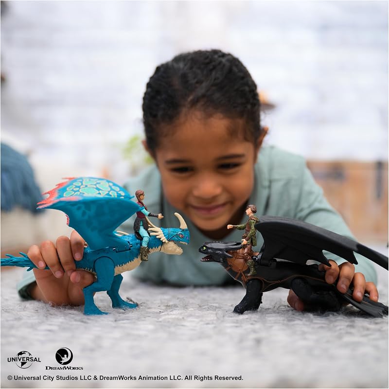- Figurine Articulée Dragon Tempête + Viking Astrid