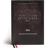 NASB Tony Evans Study Bible, Jacketed Hardcover, Black Letter, Study Notes and Commentary, Articles, Videos, Charts, Easy-to-Read Bible Karmnina Type