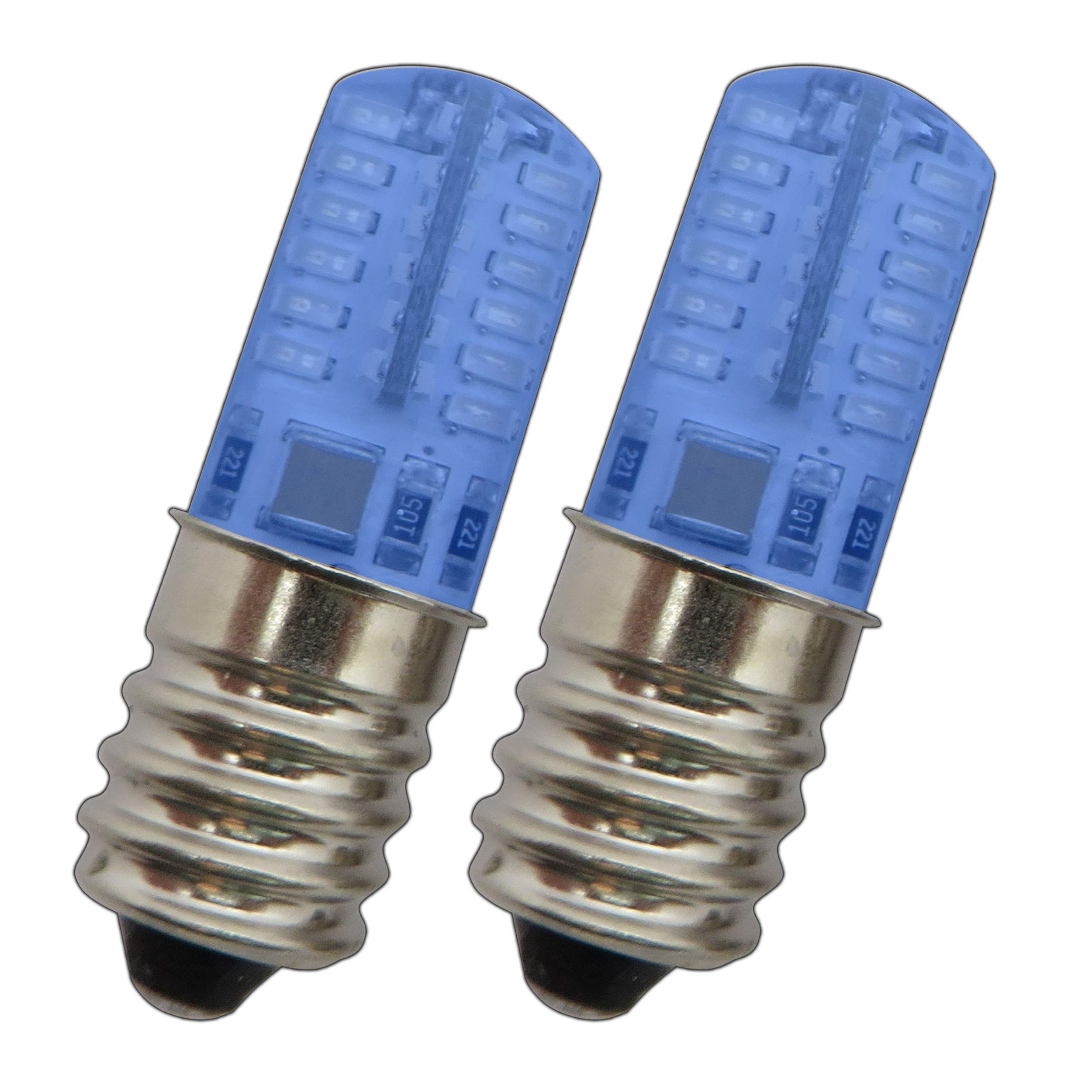 PB-Versand E14 LED Light Bulb 1.5 / 2.0 Watt Blue Light for Refrigerators / Lamps and Much More E14 / SES Bulb Refrigerator Bulb Replacement (E14 1.5 W Glass) (2 W Silicone) Pack of 2