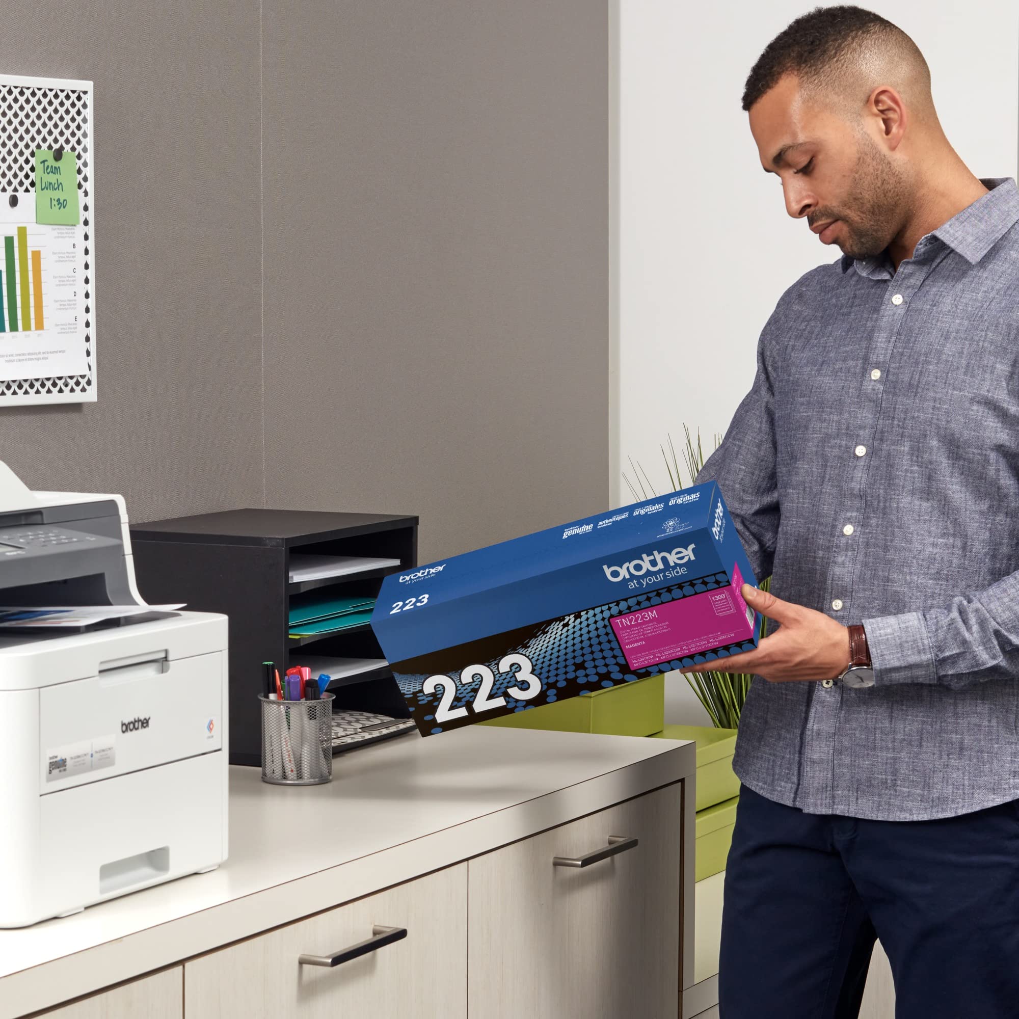 Brother Genuine TN223M Standard Yield Magenta Toner Cartridge (TN223 Series) (For use with HL-3210CW, HL-3270CDW, HL-3230CDN, MFC-L3770CDW, MFC-L3750CDW Printers