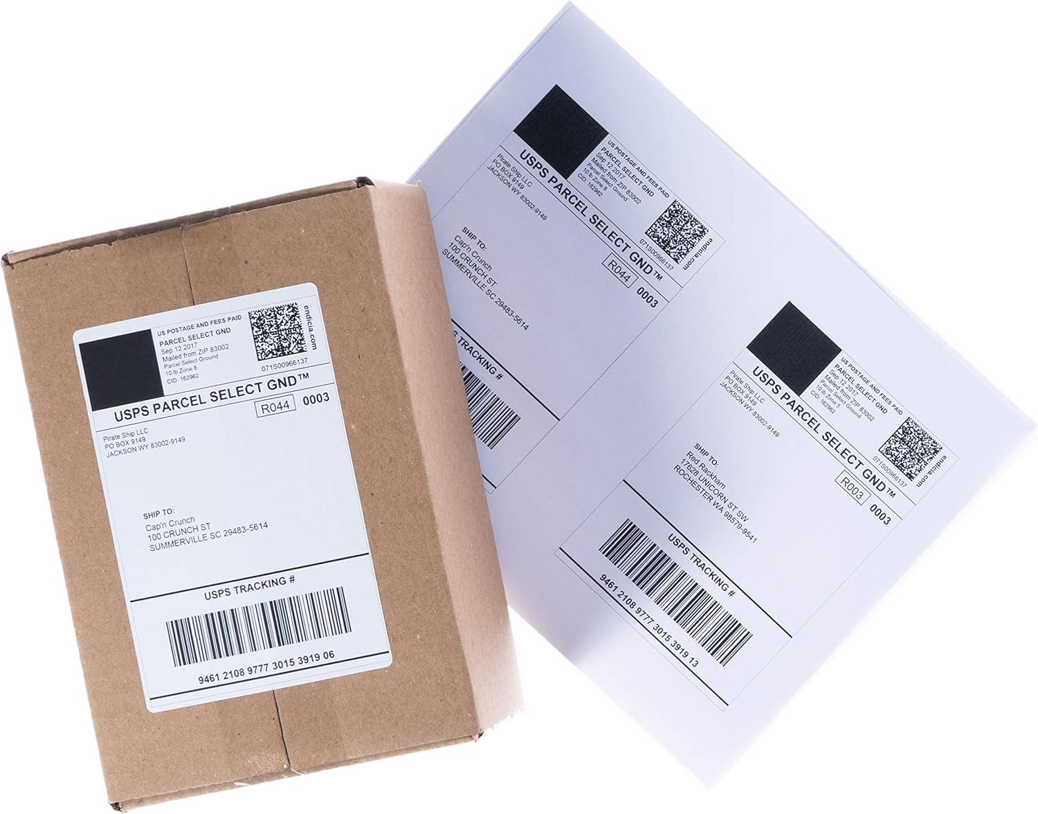 100 Sheets Sticker Labels Shipping Address Labels for Laser/Ink Jet Printer (2-up) : Office Products