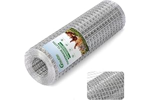 GMOTLSE 12 inches x 12 feet Hardware Cloth 1/2 inch 304 Stainless Steel mesh, Chicken Wire Fencing, Garden Plant Fence ，Welded Wire mesh, Poultry cage mesh