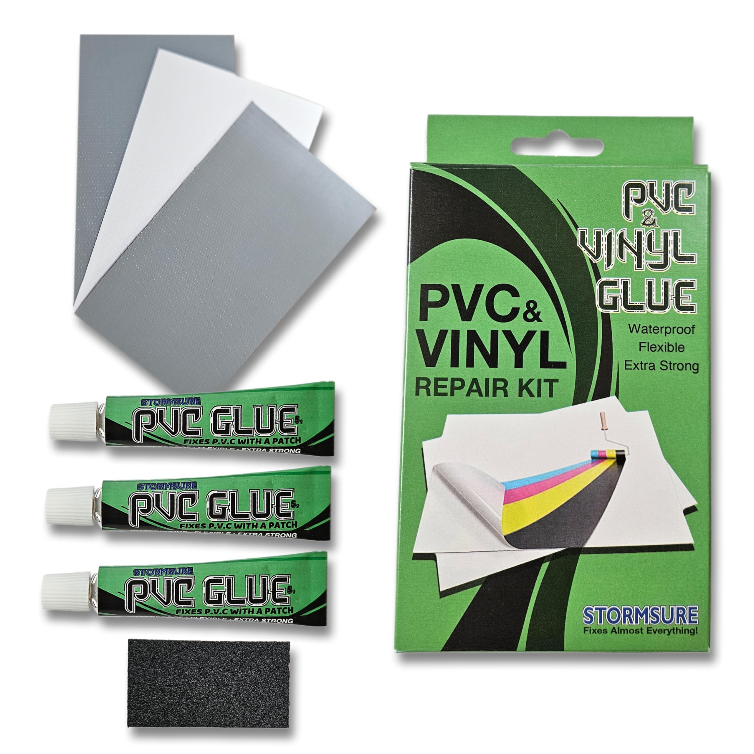 Stormsure PVC and Vinyl Repair Kit - For Inflatable, Hot Tub, Spa Repairs