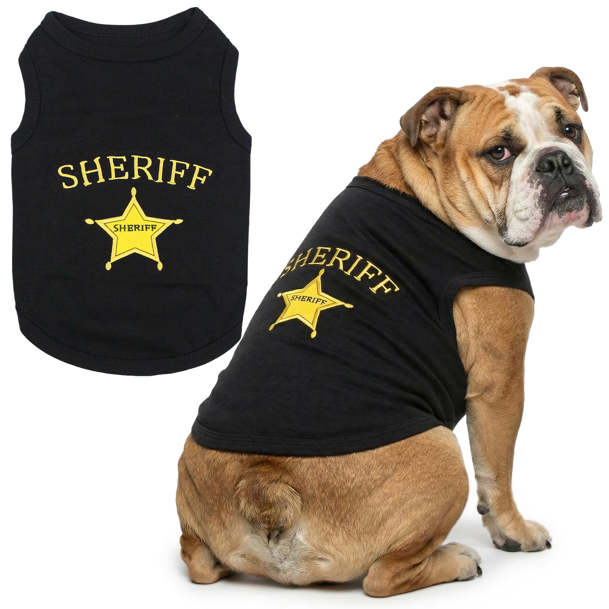 Parisian Pet Sheriff Dog T-Shirt, 3X-Large