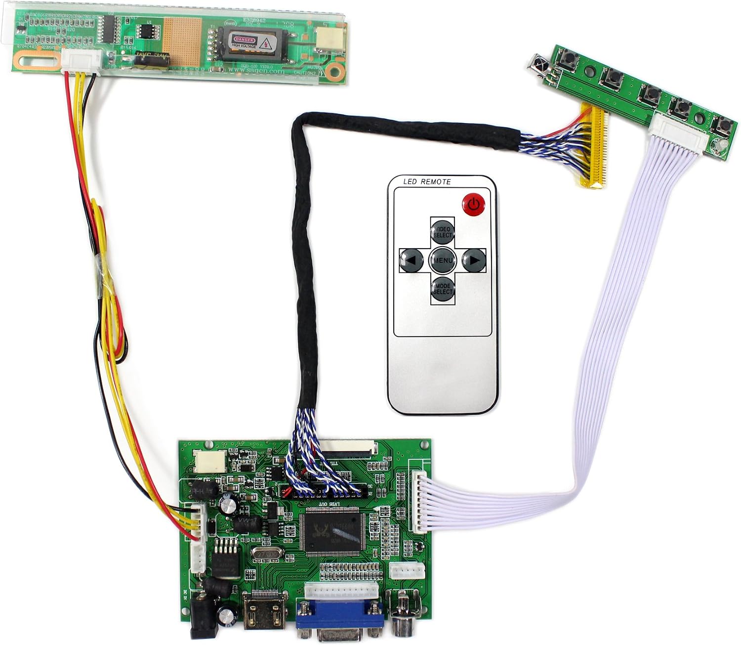 VSDISPLAY LVDs Controller Board 30pin for 15.1" 17.1" 1440x900 LP171WP4 LP171WX2 LP154WP1 CLAA154WP05 N154C3 B154PW01 LTN170X2 LTN170WX 1CCFL LCD Screen