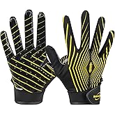 Natmxjen Youth Football Gloves Kids Sticky Receiver Gloves Grip Football Glove for Boys and Girls