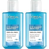 L'Oreal Paris Clean Artiste Oil Free Eye Makeup Remover, 2 Count