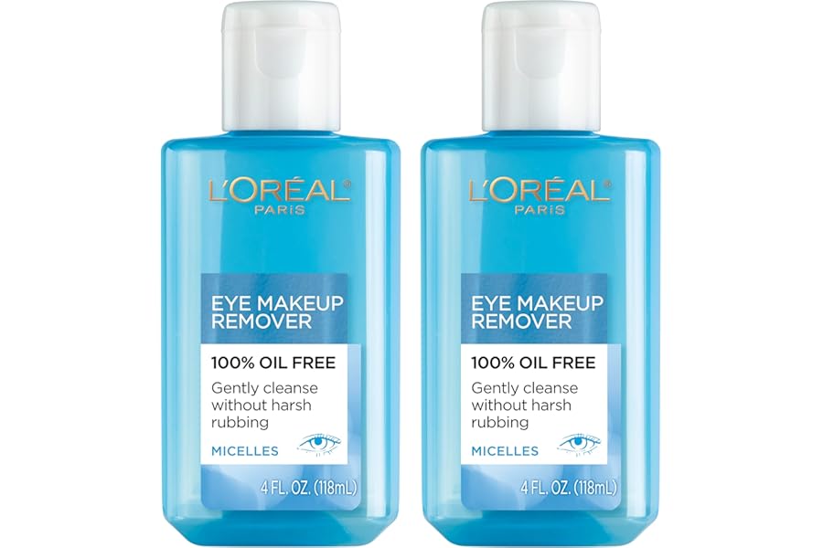 L’Oreal Paris Clean Artiste Oil Free Eye Makeup Remover, 2 Count