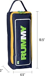 Point Games Classic Rummy Game Set 106 Tiles Four Racks Travel Bag view 3