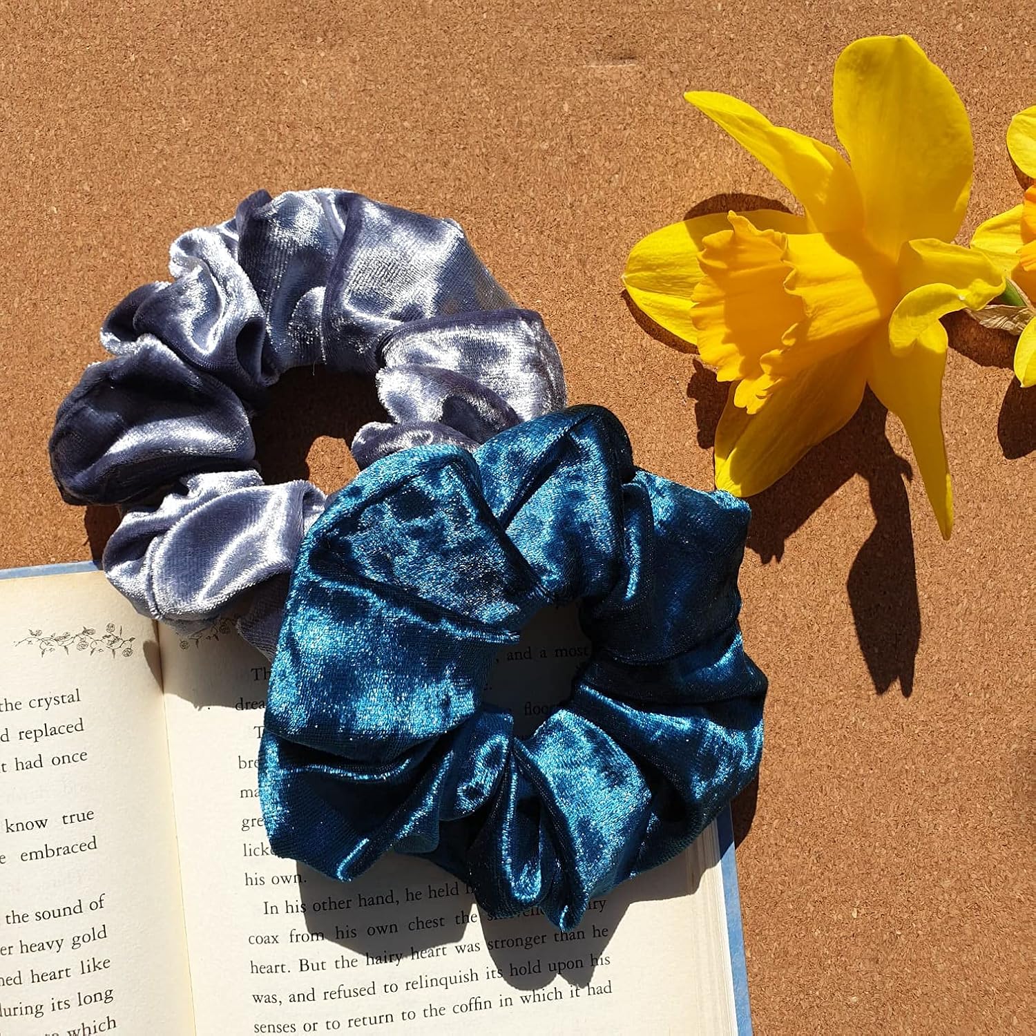 Handmade Scrunchie Set of 2 High Quality Velvet Scrunchies Perfect