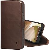 TORRO Leather Case Compatible with iPhone Air 6.5" 2025 - Premium Leather Wallet Flip Case with Kickstand and Card Slots (Compatible with Official MagSafe Chargers) - Dark Brown