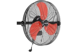 FANNIVERSE 18 Inch Wall Fan Pro Series - 4900 CFM 3 Speed High Velocity Industrial Wall Mount Fans for Commercial, Residential, Warehouse, Covered Patio, Shop, Garage, Barn, Gazebo UL Safety Listed
