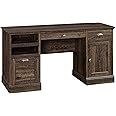 Sauder Barrister Lane Executive Desk, L: 59.06" x W: 21.18" x H: 29.8", Iron Oak finish
