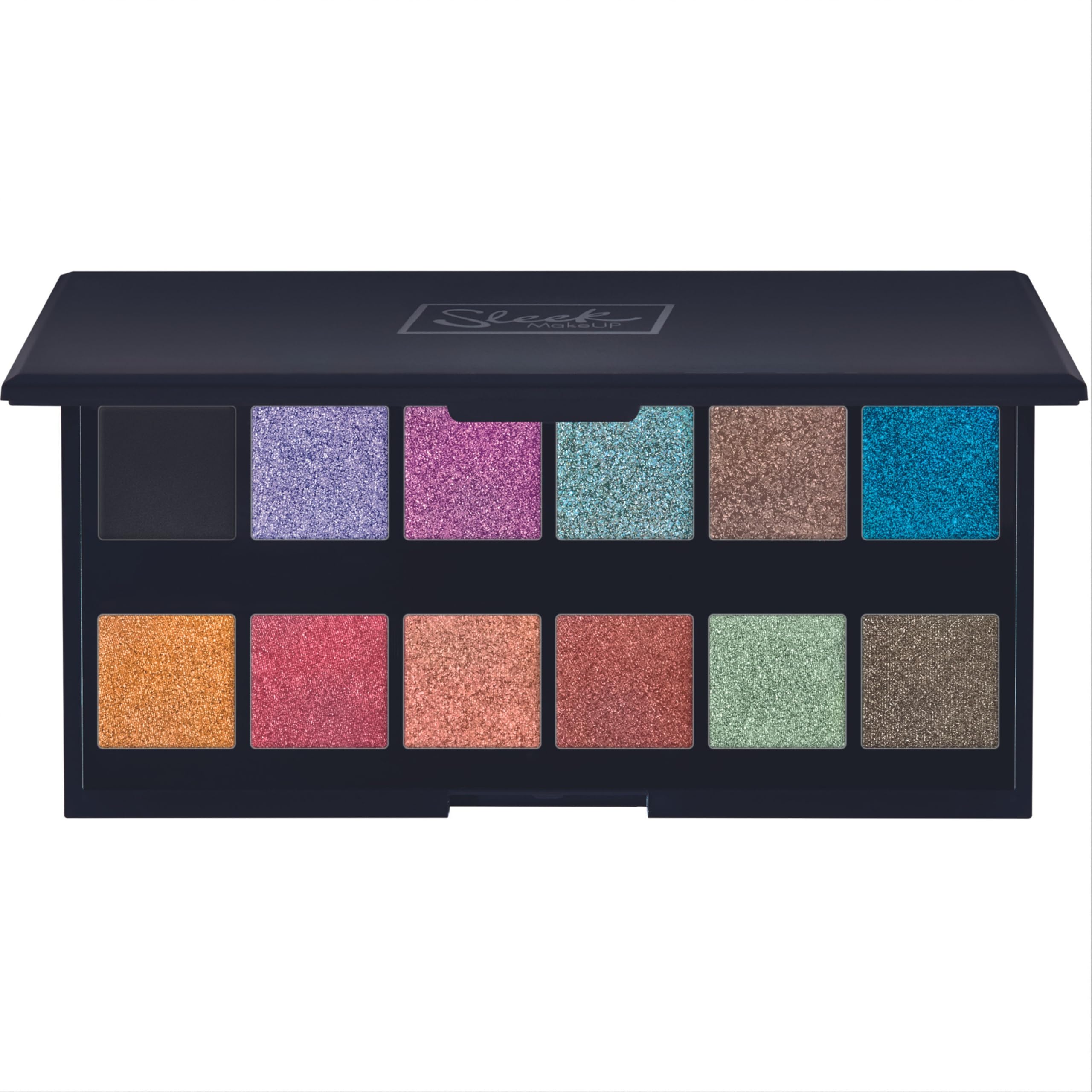 Sleek MakeUP i-Divine Eyeshadow Palette, 12 Shades in a Mix of Matte, Shimmer, Foil and Due-Chrome, Blendable and Highly Pigmented, Making Waves