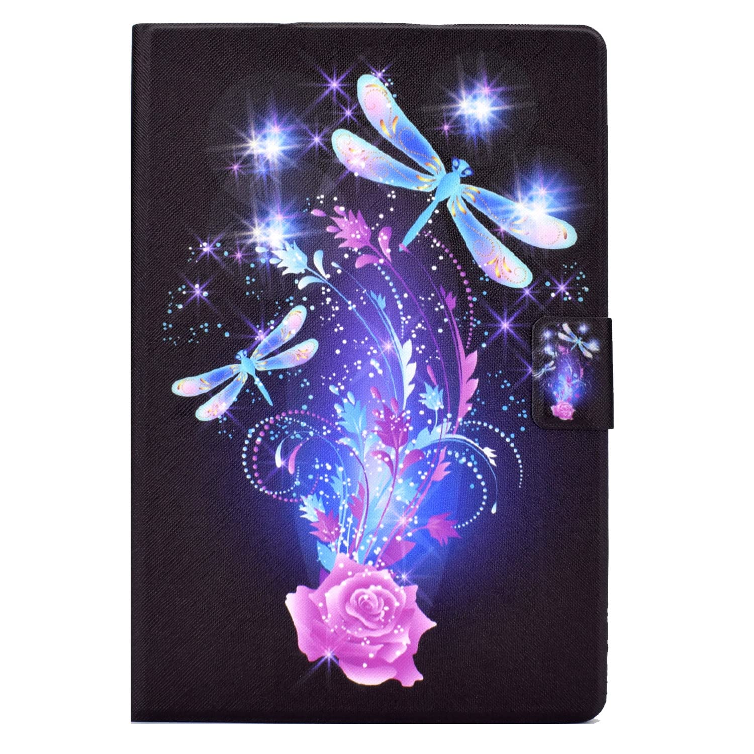Huawei MediaPad T5 10 Case - Bspring Premium PU Leather Folio Case Stand Cover for Huawei Mediapad T5 10.1Inch Tablet 2018, Starry butterfly