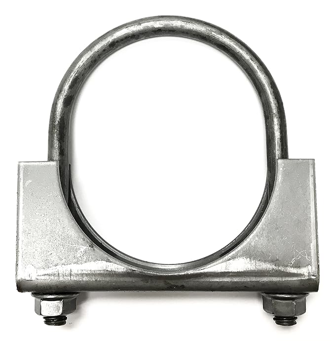Heavy Duty Saddle Style UBolt Muffler Clamps with AntiRust Coat and