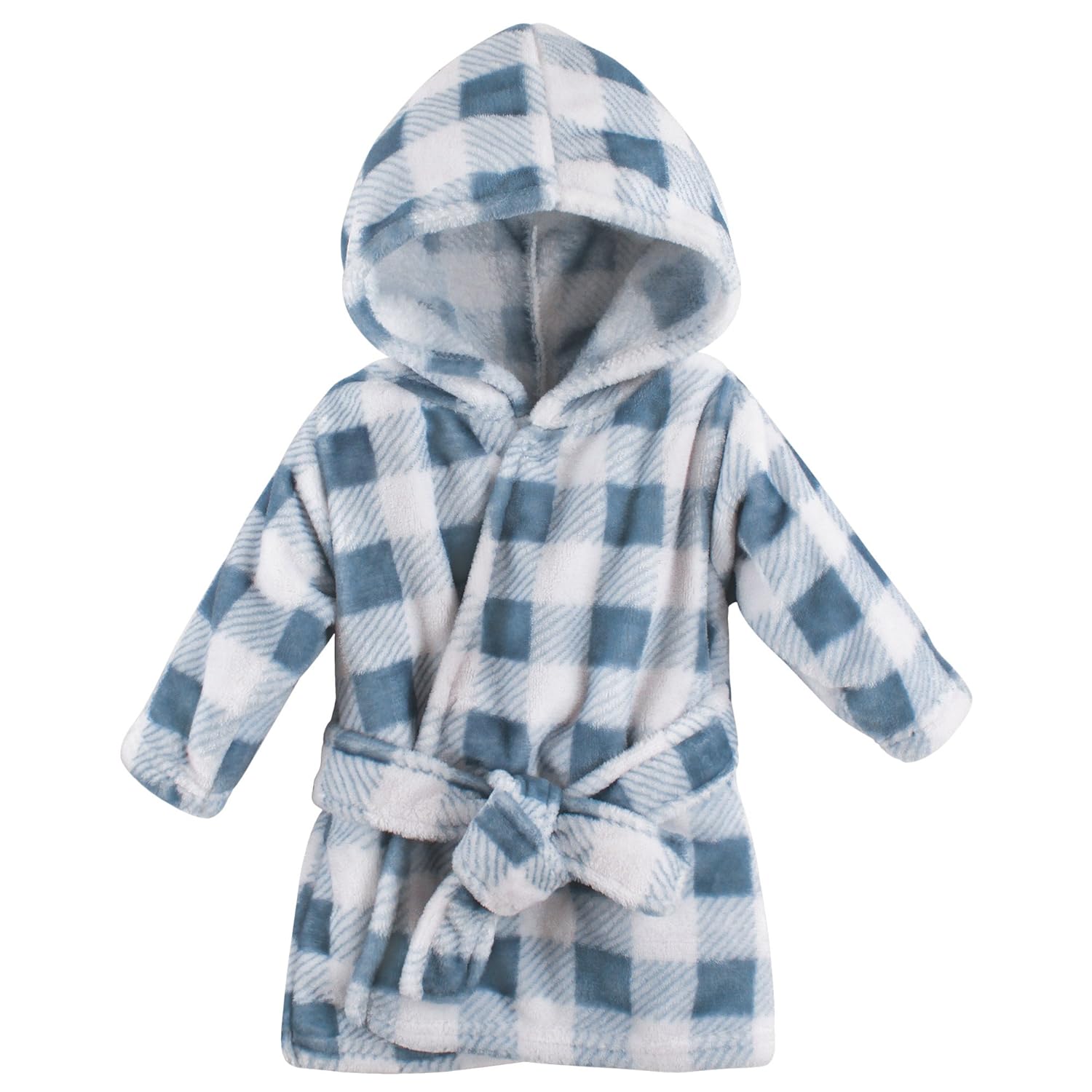 Hudson Baby Unisex Baby Plush Animal Face Robe, Blue Elephant, One Size, 0-9 Months: Baby