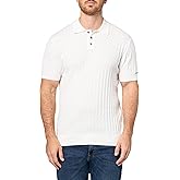 KARL LAGERFELD Men's Collared 3 Button Textured Knit Dress