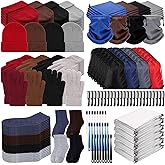 Coume 192 Pcs Christmas Homeless Care Package Supplies Winter Beanies Gloves Neck Warmer Sock Emergency Thermal Blankets Drawstring Bags Toothbrushes and Combs for Men Women Outdoors Winter Homeless