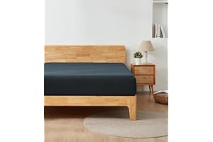 Alazuria King Size Fitted Sheet Only - 12" to 16" Deep Pockets - Ultra Soft & Breathable Bed Sheet - Hotel Quality Mattress Sheets (80" X 78", Charcoal Blue)