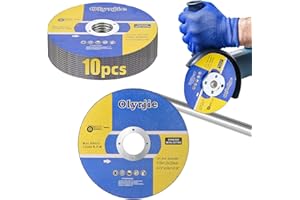 OLYRJIE 10 Pack 4 1/2 in Cut Off Wheel Cutting Wheels for Angle Grinders, Ultra Thin Grinding Wheels, Metal Cutting Discs