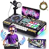 OZMI Kids DJ Music Mixer Table Board Set Toy with Microphone, Lights – Interactive Musical Toys for Ages 3-12 | 100+ Sounds, 
