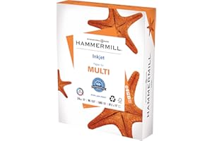 Hammermill Printer Paper, Multipurpose Inkjet Paper 24 lb, 8.5 x 11 - 1 Ream (500 Sheets) - 96 Bright, Made in the USA, 105050R