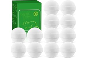 MOTRAPSO 12 Pack Rats Repellent, Natural Peppermint Oil Mouse and Rats Repellent, Peppermint Balls for Mice, Roaches, Moles, Squirrels, Ants, Moths, Indoor & Outdoor Use, Safe for Pets & Kids