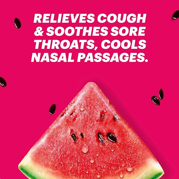 HALLS MINIS WATERMELON FLAVOR SUGAR FREE COUGH DROPS, 8 PACKS OF 24 DROPS (192 DROPS TOTAL)