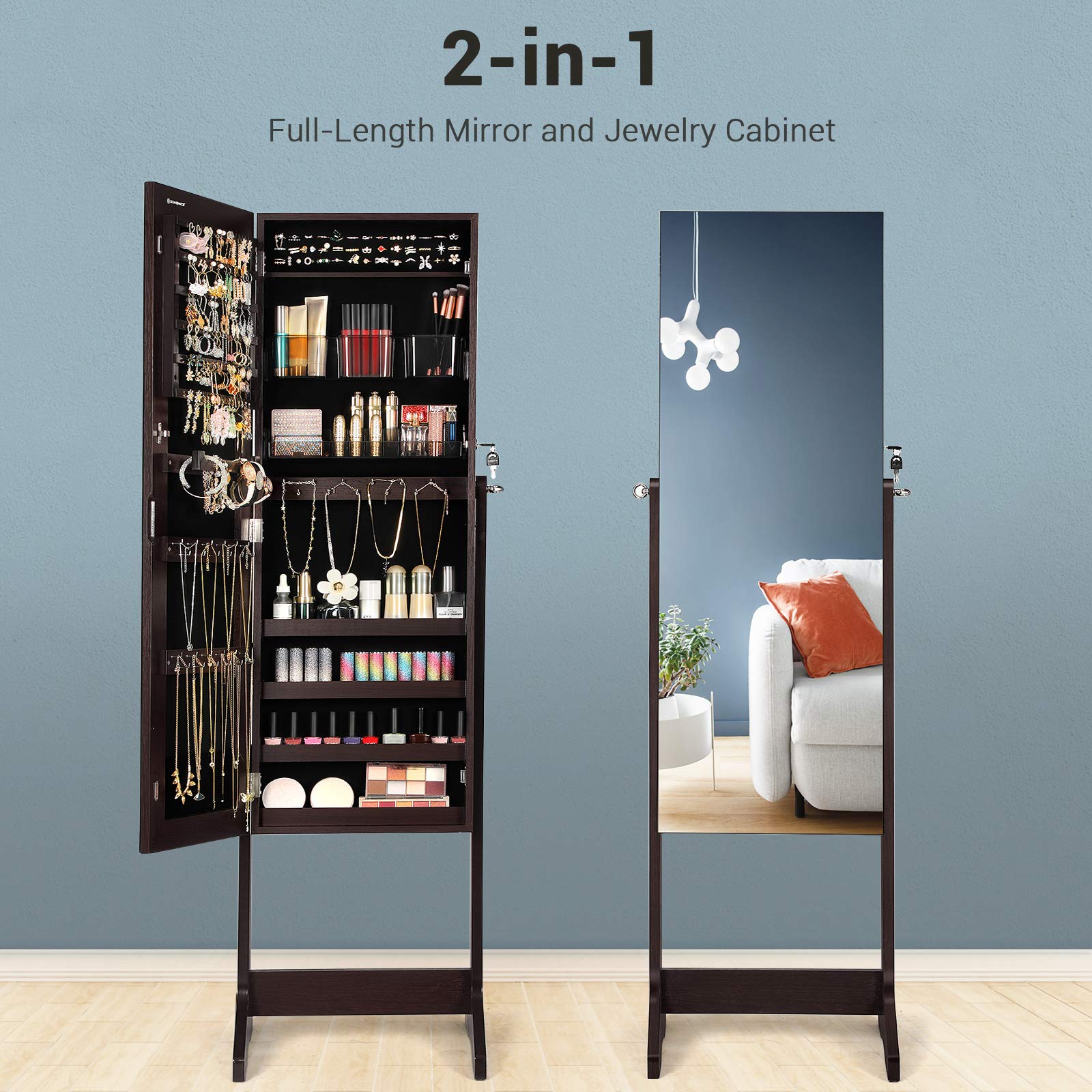 SONGMICS Jewelry Armoire, christmas gifts for women