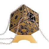 Hellraiser Puzzle Box - Accurate Lament Configuration with Functional Mechanical Lock, Detachable Puzzle Cube &amp; Base - Premium Horror Prop Gift for Fans