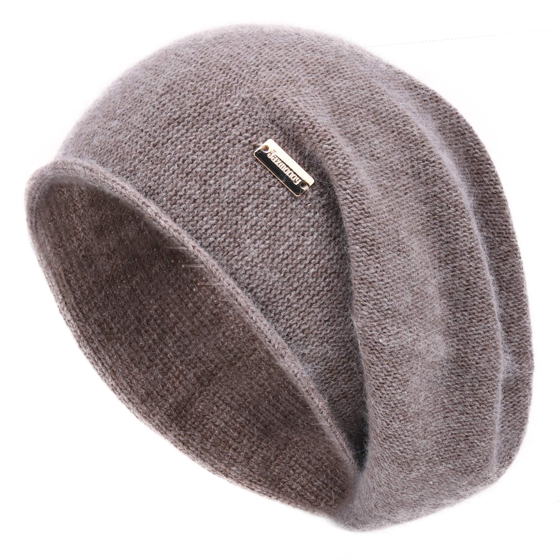 Photo 1 of jaxmonoy Slouchy Knit Beanie Hat for Women Winter Soft Warm Ladies Laightweight Slouch Knitted Skull Beanies Cap - Brown
