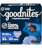 Amazon.com: Goodnites Girls' Nighttime Underwear, Size XXL (120